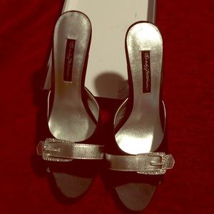 Black and silver heels